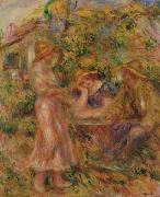 Pierre Auguste Renoir Three Figures in Landscape Sweden oil painting artist